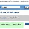 Want to know at which certain tweet did you gain or lose your followers? Well, <a href="http://tweeteffect.com/">TweetEffect</a> does the summary for you! You do not have to sign-in to Twitter. Just enter your username (or user ID, as they call it) and you can know who followed or unfollowed you for certain tweets.  People might not be interested in your tweets, before the ones they unfollowed you at. Or maybe they used bots to unfollow people who don't follow them. Anyway, TweetEffect lists down my tweets and here's some tweets when people followed and unfollowed me: